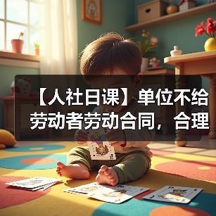 【人社日课】单位不给劳动者劳动合同，合理吗？（图3）