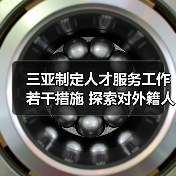 三亚制定人才服务工作若干措施 探索对外籍人员的工作（图1）