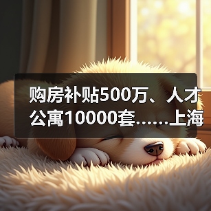 购房补贴500万、人才公寓10000套……上海青浦区推出“（图3）
