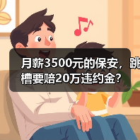 月薪3500元的保安，跳槽要赔20万违约金？（图3）