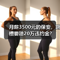 月薪3500元的保安，跳槽要赔20万违约金？（图1）